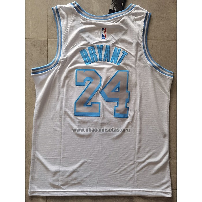 Camiseta Los Angeles Lakers Kobe Bryant NO 24 Ciudad 2020-21 Blanco